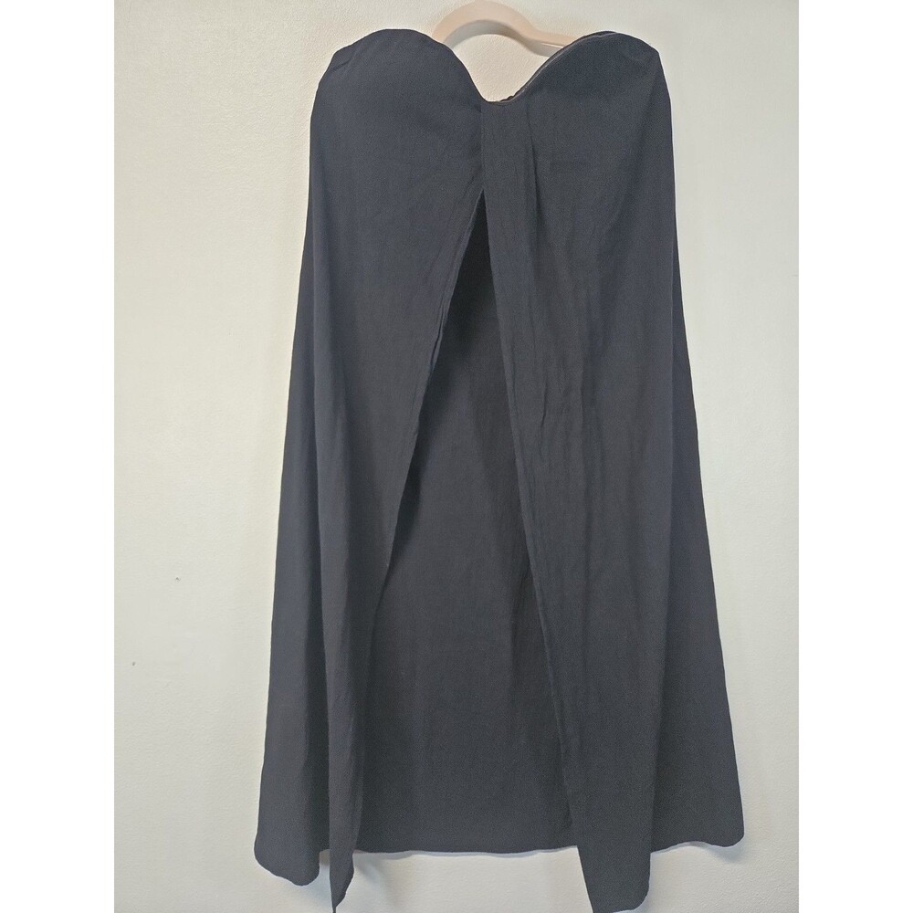 Ace by Aimee Black Strapless Split Front Overlay Maxi Dress Women's Size XL 14
